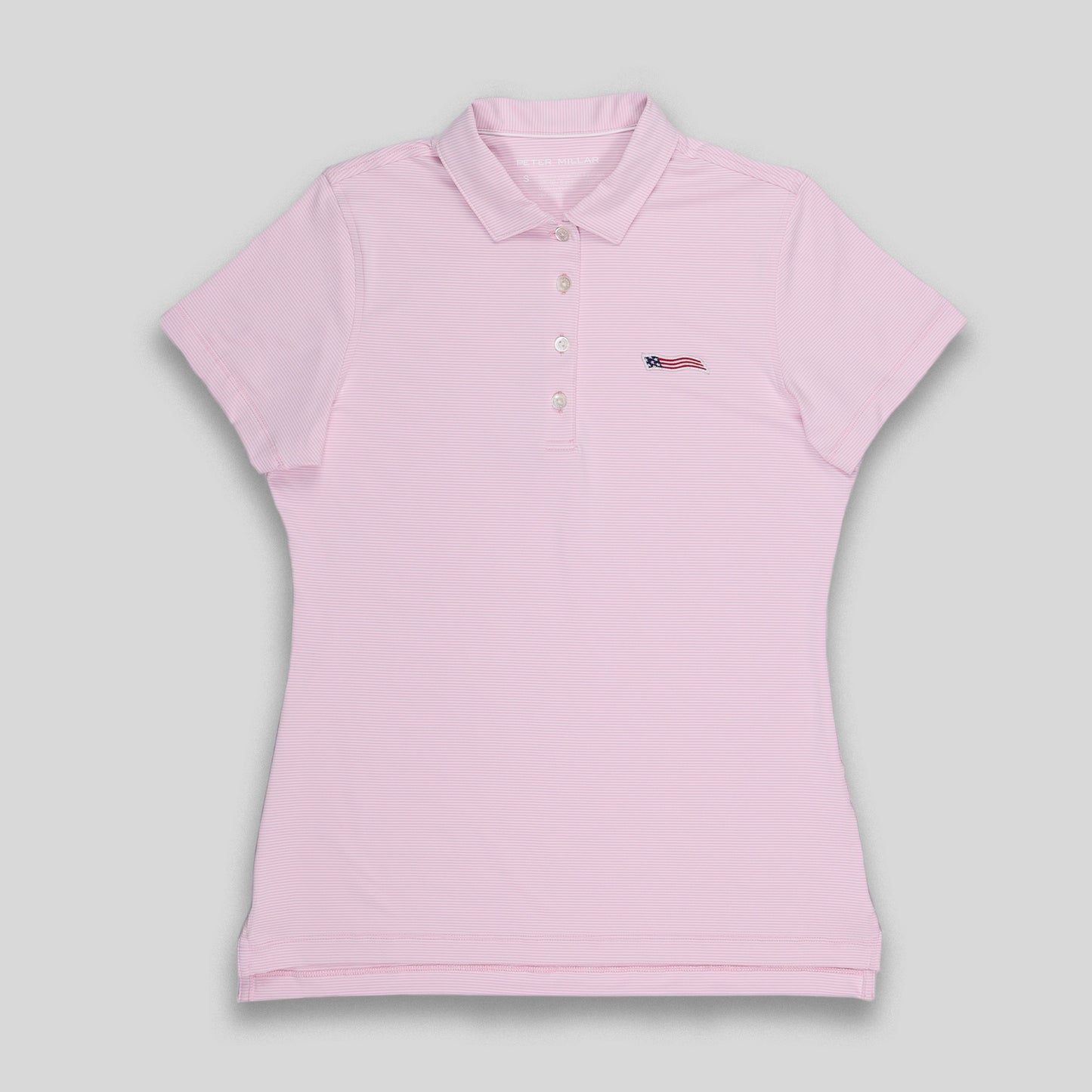 Womens Jubilee Button Polo - Palmer Pink